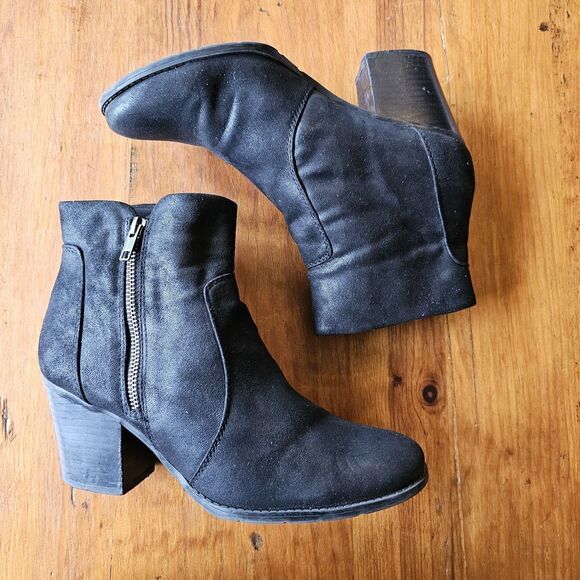 BareTraps Womens Legacy Faux Leather Ankle Ankle Boots Black 8.5 M Bootie - Picture 8 of 8